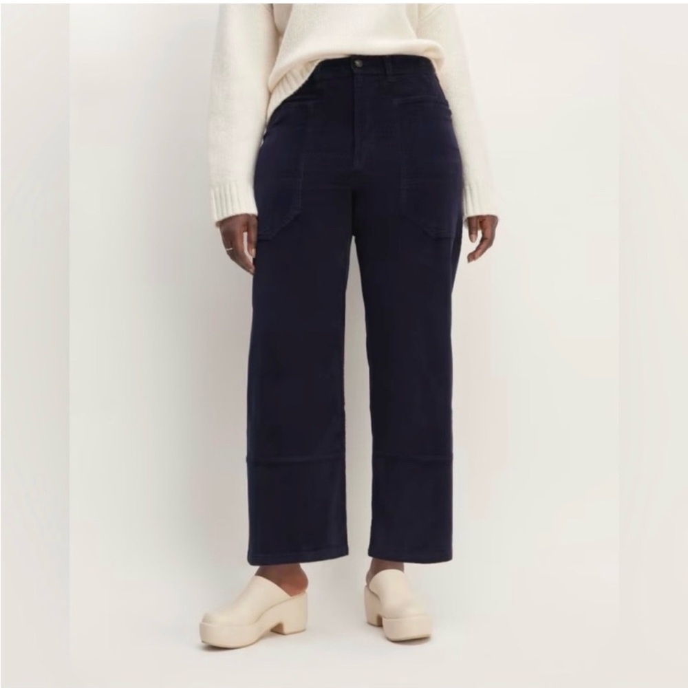 Everlane Corduroy Gardener Pant | Navy | Wide Leg Workwear Style | Size 6